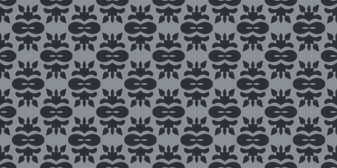 Background pattern with decorative elements on a gray background for your design. Seamless pattern, texture. Vector image
