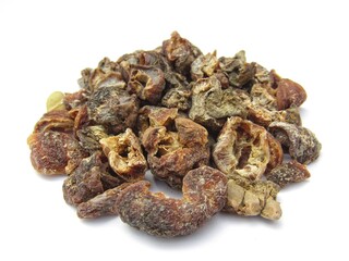 Dried Indian gooseberry on white background 