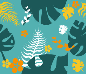 Fototapeta na wymiar seamless pattern with jungle for background, wallpaper, paper wrap