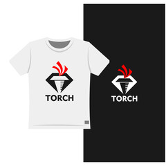 Torch Illustration Sport print design idea