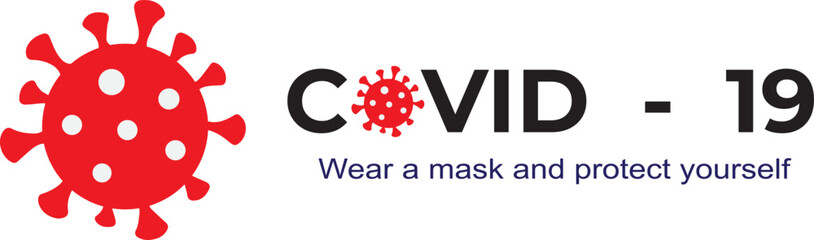 Fototapeta premium Sign caution coronavirus. Stop coronavirus banner.