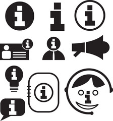 information logo icon set for various design needs, such as web and print media