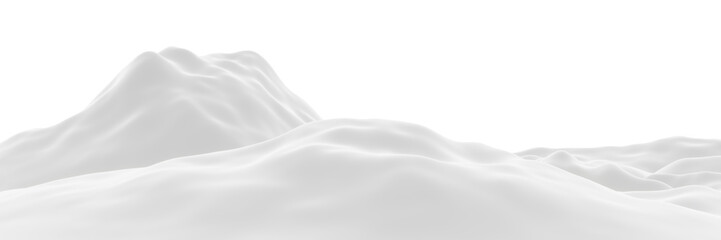 3D white snowy mountain. © Kavik