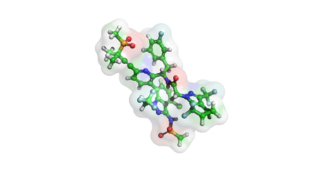 Sunlenca (lenacapavir) HIV-AIDS drug, 3D molecule

