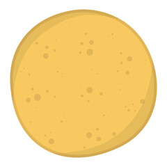 Arepas bread on a plate. Colombian food. Vector illustration