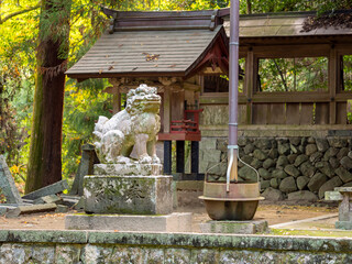 飛鳥川上坐宇須多岐比売命神社の狛犬