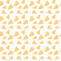 Tortilla chips or nachos tortillas seamless pattern flat vector color icon for apps and websites
