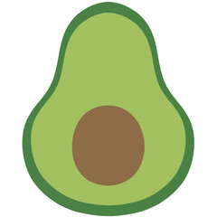 Cartoon Avocado Fruit
