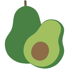 Cartoon Avocado Fruit