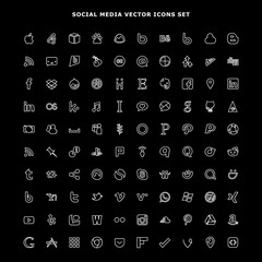 SOCIAL MEDIA ICON SET VECTOR