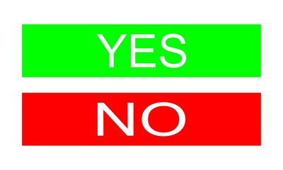 yes and no buttons