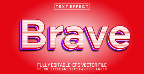 Editable Brave text effect - Brave text style theme.