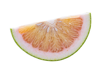 Green pomelo citrus fruit isolated on transparent png