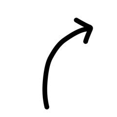 Hand drawn curved arrows