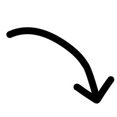 Hand drawn curved arrows