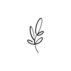 Leaf Line Style Icon Design