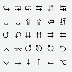 Arrows vector set icons