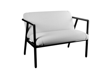 Fototapeta premium 3D Modern comfortable armchair on transparant background
