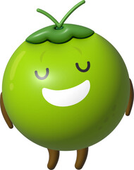 Coconut 3D Cartoon Character