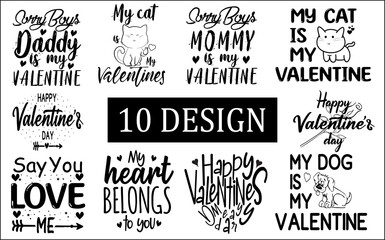 Valentines day t shirt design bundle, Valentines quotes bundle, Valentine t shirt design bundle, Valentine svg t shirt design bundle, Valentines svg bundle, Valentines typography bundle
