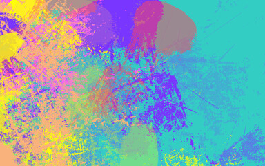 Fototapeta na wymiar Abstract grunge texture rainbow color illustration