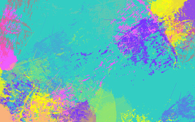 Fototapeta na wymiar Abstract grunge texture rainbow color illustration