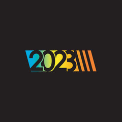 vector happy new year 2023 theme, Vector illustration of fireworks.