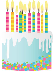 Obraz premium Cake Vector Illustration Birthday Cake image or clip art.