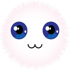 Cute face vector illustration. Cute clip art