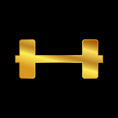 gold dumbbell vector logo template