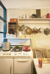kitchen interior with utensils