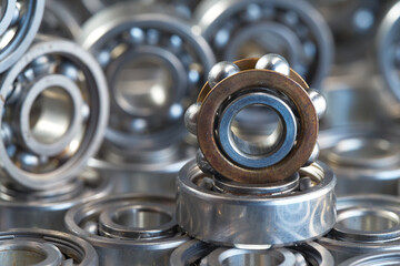 Obraz premium Bearings. Ball bearings. Thrust bearings.
