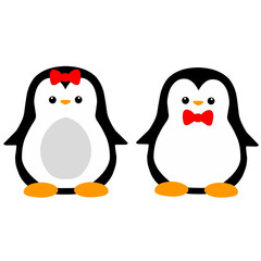 Boy / Girl Penguin Couple