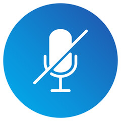 Illustration of Silent Microphone design Icon