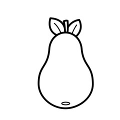 Outline Pear Vectors Illustration