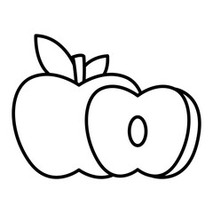 Outline Plum Vectors Illustration