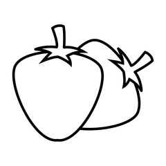 Outline Strawberries Vectors Illustration