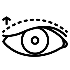 eyelid line icon - obrazy, fototapety, plakaty