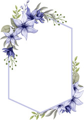 Purple Floral Bouquet With Watercolor