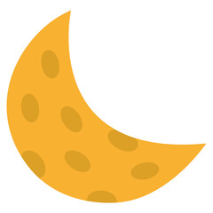 crescent icon. moon space astrology illustration