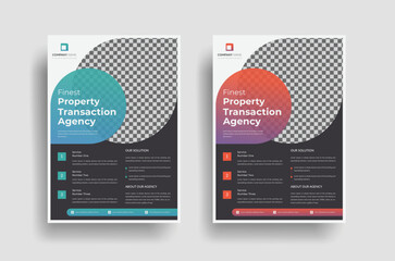 Corporate business flyer design or real estate house and property selling, rent home, and flat printable flyer design template