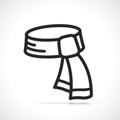 winter scarf clothes line icon