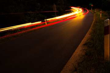 light trails, streaks of light, long exposure