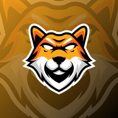 vector graphics illustration of a shiba inu in esport logo style. perfect for game team or product logo © YusufMC