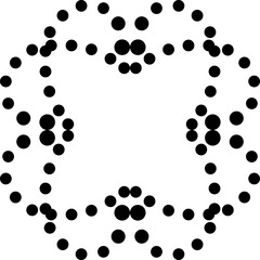 black and white dots coffee.  