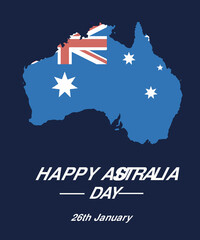 Obraz na płótnie Canvas Happy australia day instagram Social Media Post
