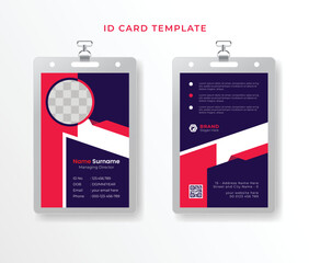 corporate business company minimalist id card design for employees abstract stylist