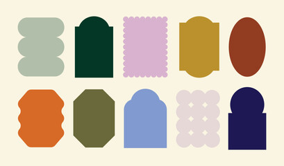 A Compilation of Aesthetics Geometry Shapes Graphic Resources. A Set of Versatile Shapes Design. Aesthetic Shapes Design