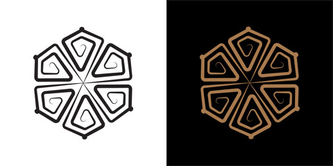 black and white ornament