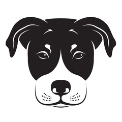 Dog head design isolated on transparent background. Wild Animals..